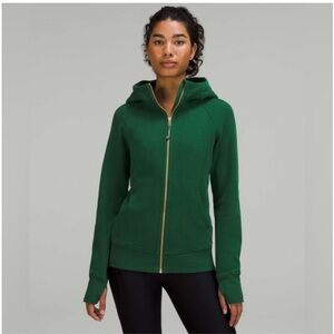 Lululemon Athletica-Full Zip Scuba Forest Green Hoodie